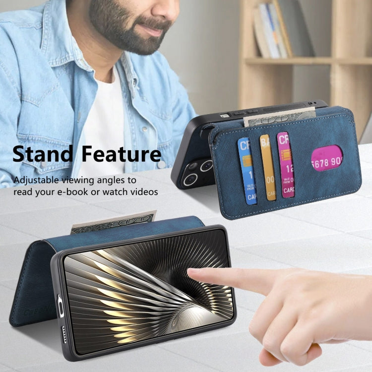 For Xiaomi Poco F6 CaseNeo MagSafe RFID Anti-theft Retro Leather Phone Case(Blue)