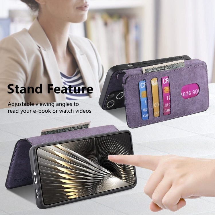 For Xiaomi Poco F6 CaseNeo MagSafe RFID Anti-theft Retro Leather Phone Case(Purple)