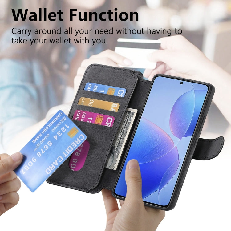 Pour Xiaomi Poco F6 Pro Étui Neo MagSafe RFID Antivol Rétro Cuir Étui Téléphone (Noir)