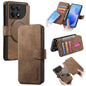 Pour Xiaomi Poco F6 Pro Coque en cuir rétro avec MagSafe et protection RFID (Marron)