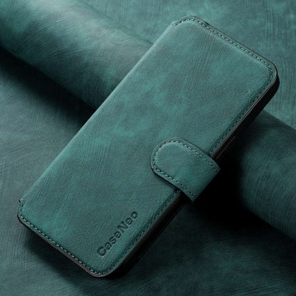 Pour étui Xiaomi Poco F6 ProÉtui de téléphone en cuir rétro anti-RFID Neo MagSafe (vert)