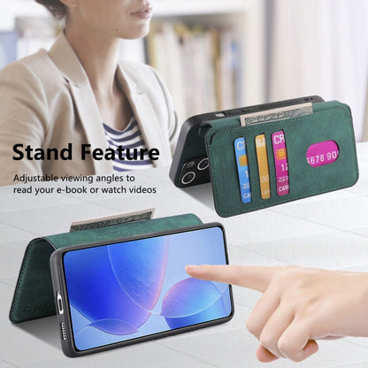 Pour étui Xiaomi Poco F6 ProÉtui de téléphone en cuir rétro anti-RFID Neo MagSafe (vert)