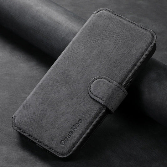 For Xiaomi Poco M6 Pro 4G CaseNeo MagSafe RFID Anti-theft Retro Leather Phone Case(Black)
