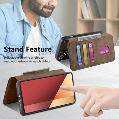 For Xiaomi Poco M6 Pro 4G CaseNeo MagSafe RFID Anti-theft Retro Leather Phone Case(Brown)