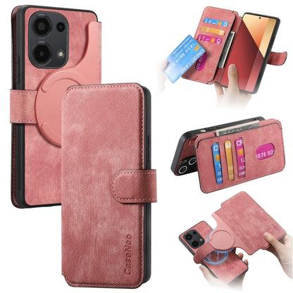 For Xiaomi Poco M6 Pro 4G CaseNeo MagSafe RFID Anti-theft Retro Leather Phone Case(Pink)