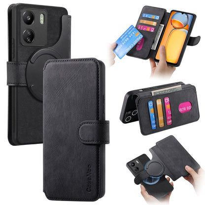 For Xiaomi Poco M6 CaseNeo MagSafe RFID Anti-theft Retro Leather Phone Case(Black)