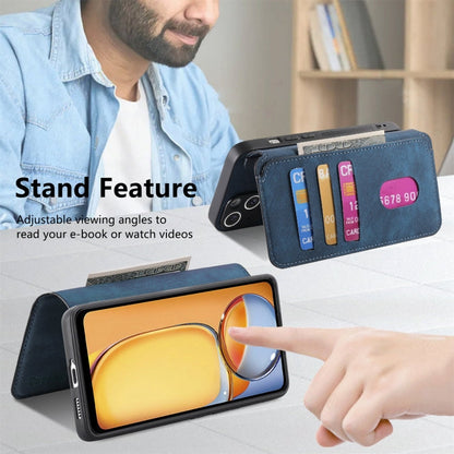 For Xiaomi Poco M6 CaseNeo MagSafe RFID Anti-theft Retro Leather Phone Case(Blue)