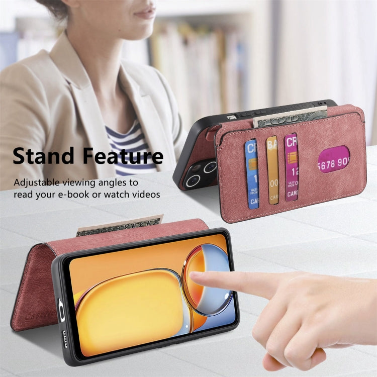 For Xiaomi Poco M6 CaseNeo MagSafe RFID Anti-theft Retro Leather Phone Case(Pink)