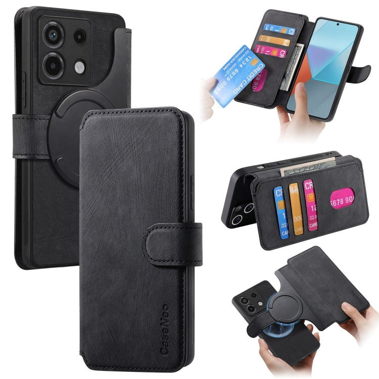 For Xiaomi Poco X6 5G CaseNeo MagSafe RFID Anti-theft Retro Leather Phone Case(Black)