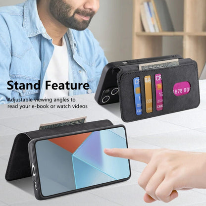 For Xiaomi Poco X6 5G CaseNeo MagSafe RFID Anti-theft Retro Leather Phone Case(Black)