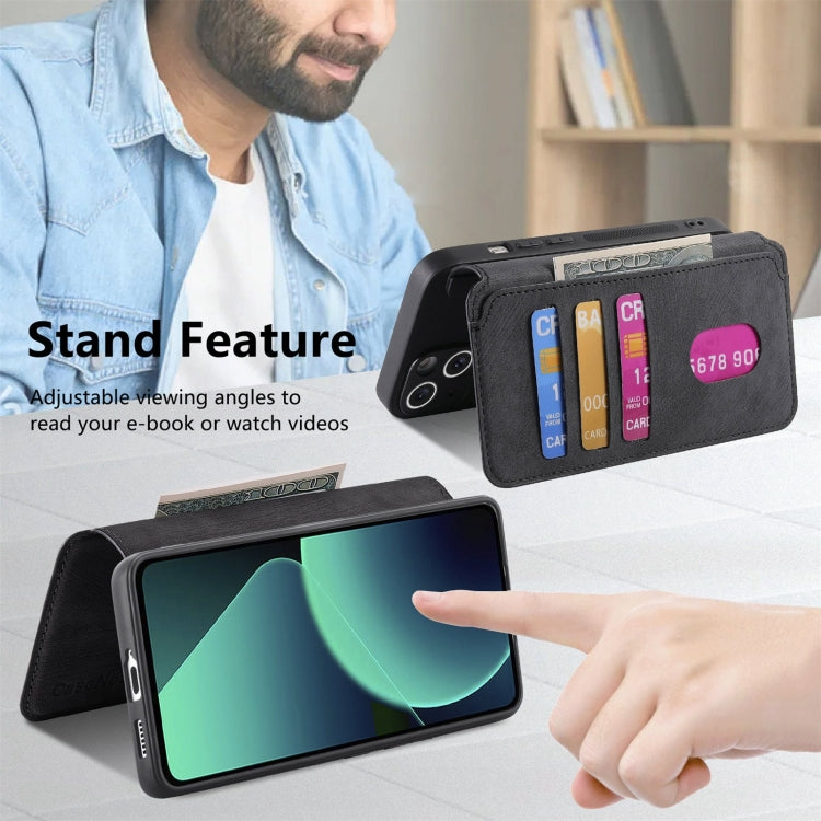 For Xiaomi 13T / 13T Pro CaseNeo MagSafe RFID Anti-theft Retro Leather Phone Case(Black)
