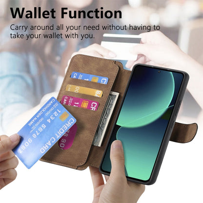 Pour Xiaomi 13T / 13T Pro ÉtuiCoque de téléphone en cuir rétro Neo MagSafe RFID anti-vol (marron)