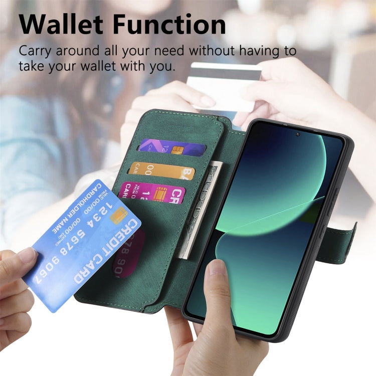 For Xiaomi 13T / 13T Pro CaseNeo MagSafe RFID Anti-theft Retro Leather Phone Case(Green)