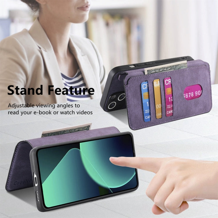 For Xiaomi 13T / 13T Pro CaseNeo MagSafe RFID Anti-theft Retro Leather Phone Case(Purple)