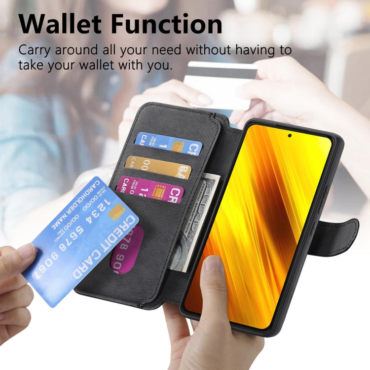 For Xiaomi Poco X3 NFC CaseNeo MagSafe RFID Anti-theft Retro Leather Phone Case(Black)