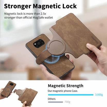 For Xiaomi Poco X3 NFC CaseNeo MagSafe RFID Anti-theft Retro Leather Phone Case(Brown)