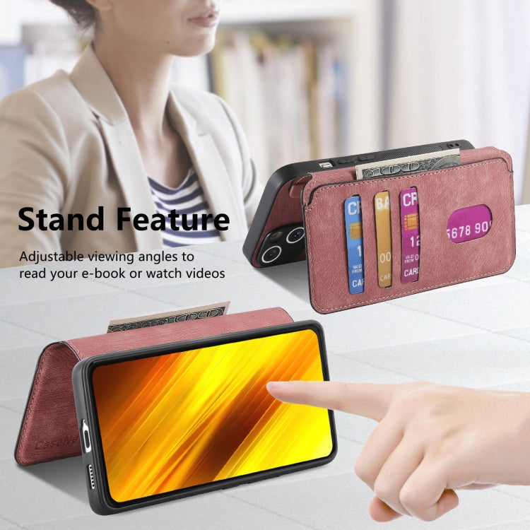 For Xiaomi Poco X3 NFC CaseNeo MagSafe RFID Anti-theft Retro Leather Phone Case(Pink)