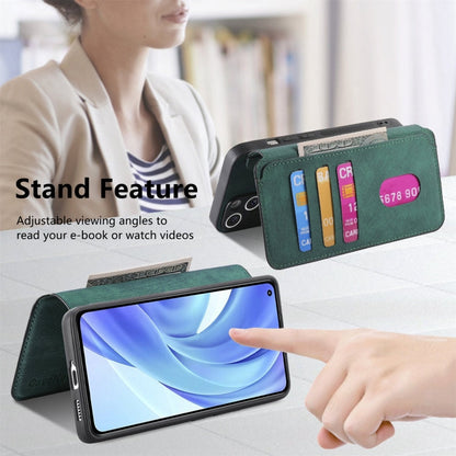 For Xiaomi Mi 11 Lite CaseNeo MagSafe RFID Anti-theft Retro Leather Phone Case(Green)