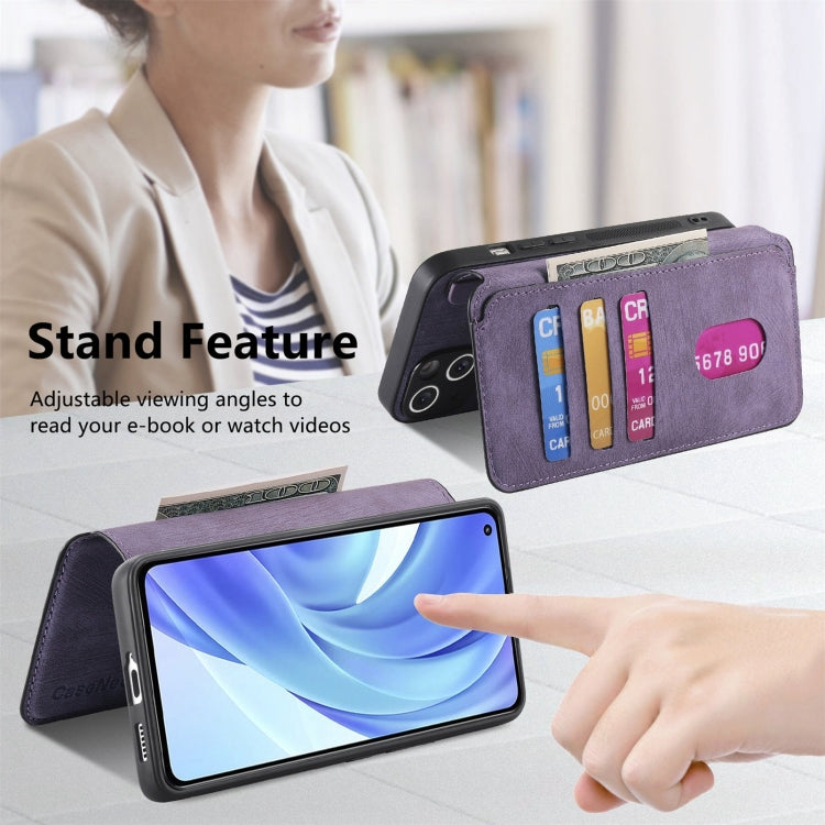 For Xiaomi Mi 11 Lite CaseNeo MagSafe RFID Anti-theft Retro Leather Phone Case(Purple)