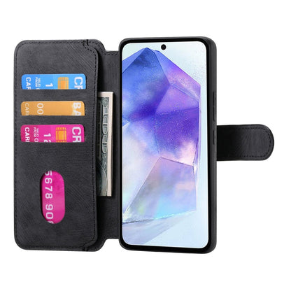 For Galaxy A55 5G CaseNeo MagSafe RFID Anti-theft Retro Leather Phone Case(Black)