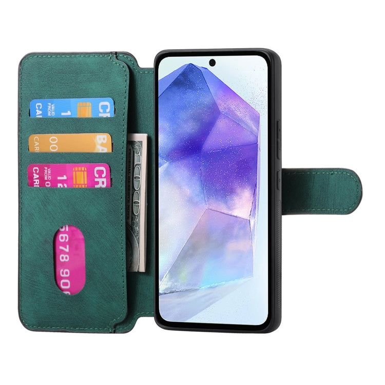 For Galaxy A55 5G CaseNeo MagSafe RFID Anti-theft Retro Leather Phone Case(Green)