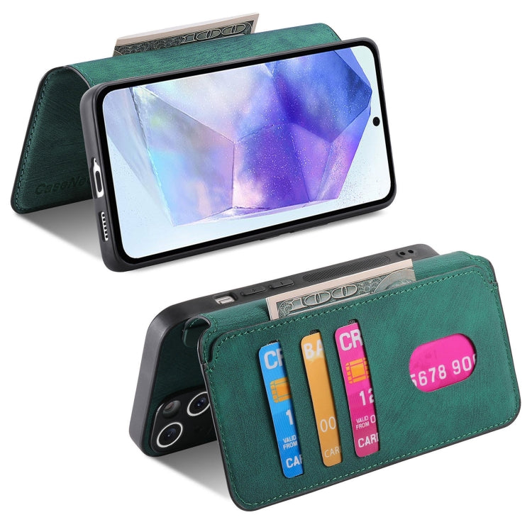 For Galaxy A55 5G CaseNeo MagSafe RFID Anti-theft Retro Leather Phone Case(Green)