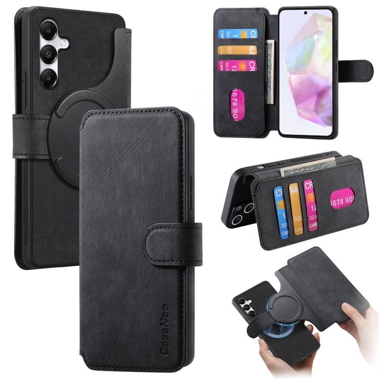For Galaxy A35 5G CaseNeo MagSafe RFID Anti-theft Retro Leather Phone Case(Black)