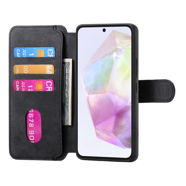 For Galaxy A35 5G CaseNeo MagSafe RFID Anti-theft Retro Leather Phone Case(Black)