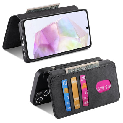 For Galaxy A35 5G CaseNeo MagSafe RFID Anti-theft Retro Leather Phone Case(Black)