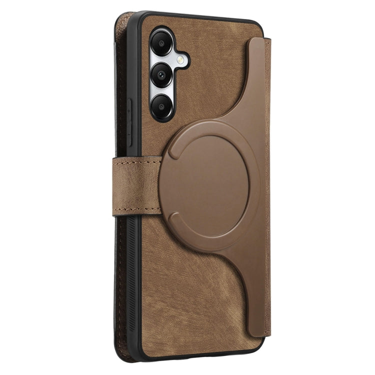 For Galaxy A35 5G CaseNeo MagSafe RFID Anti-theft Retro Leather Phone Case(Brown)