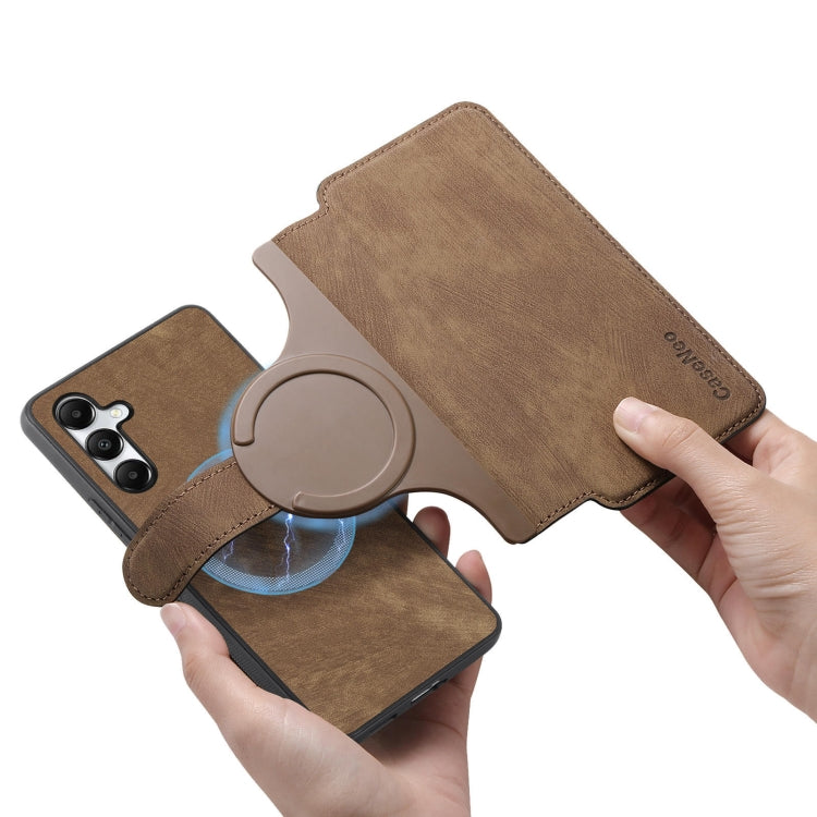 For Galaxy A35 5G CaseNeo MagSafe RFID Anti-theft Retro Leather Phone Case(Brown)