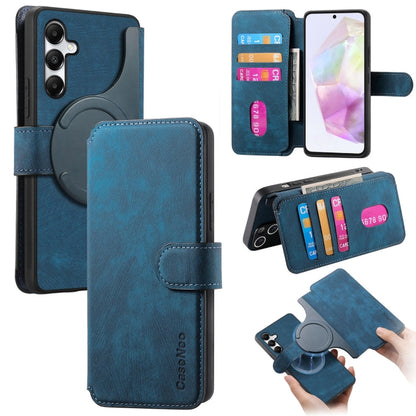 For Galaxy A35 5G CaseNeo MagSafe RFID Anti-theft Retro Leather Phone Case(Blue)