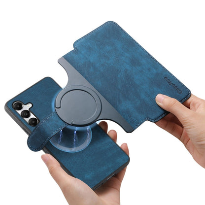 For Galaxy A35 5G CaseNeo MagSafe RFID Anti-theft Retro Leather Phone Case(Blue)