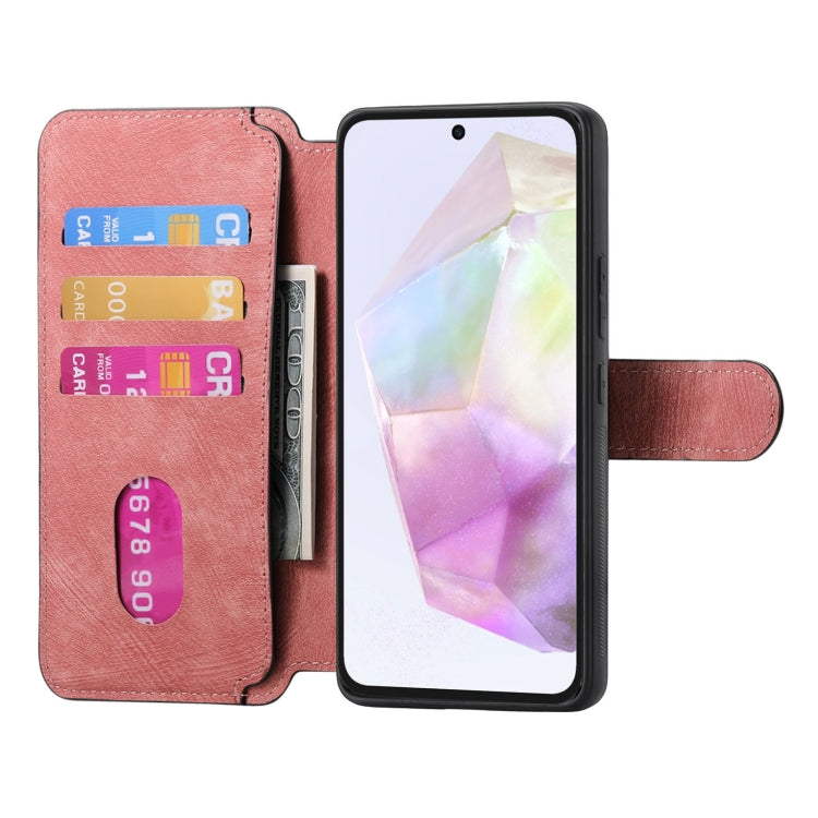 For Galaxy A35 5G CaseNeo MagSafe RFID Anti-theft Retro Leather Phone Case(Pink)