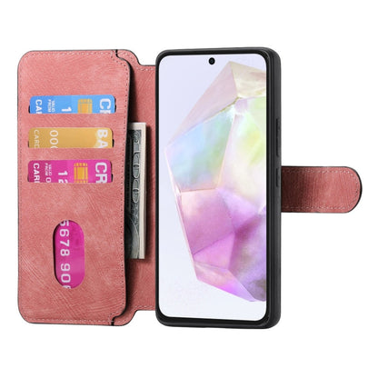 For Galaxy A35 5G CaseNeo MagSafe RFID Anti-theft Retro Leather Phone Case(Pink)
