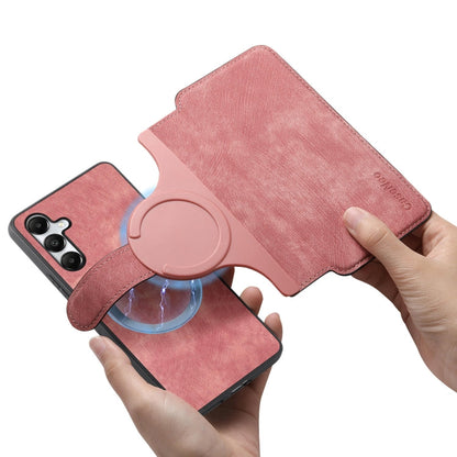 For Galaxy A35 5G CaseNeo MagSafe RFID Anti-theft Retro Leather Phone Case(Pink)