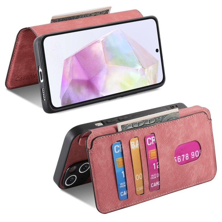 For Galaxy A35 5G CaseNeo MagSafe RFID Anti-theft Retro Leather Phone Case(Pink)