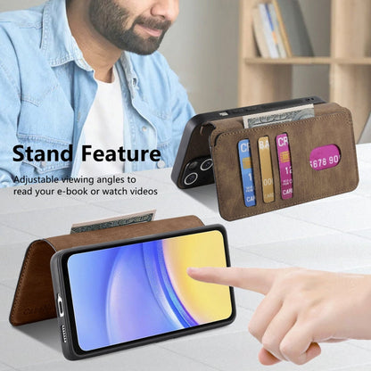 For Galaxy A15 5G CaseNeo MagSafe RFID Anti-theft Retro Leather Phone Case(Brown)