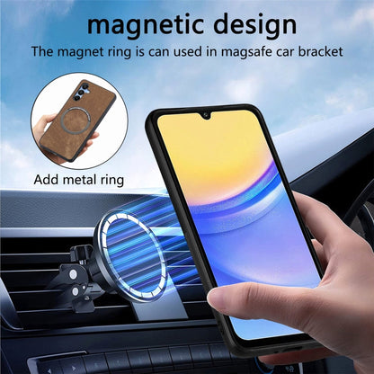 For Galaxy A15 5G CaseNeo MagSafe RFID Anti-theft Retro Leather Phone Case(Brown)