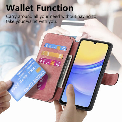 For Galaxy A15 5G CaseNeo MagSafe RFID Anti-theft Retro Leather Phone Case(Pink)