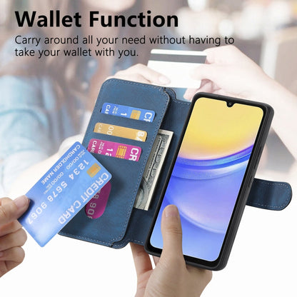 For Galaxy A25 5G CaseNeo MagSafe RFID Anti-theft Retro Leather Phone Case(Blue)
