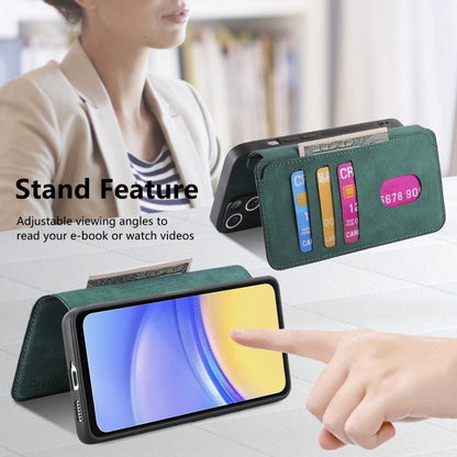 Pour Samsung Galaxy A25 5G ÉtuiHousse en Cuir Rétro Anti-vol RFID MagSafe Neo (Vert)