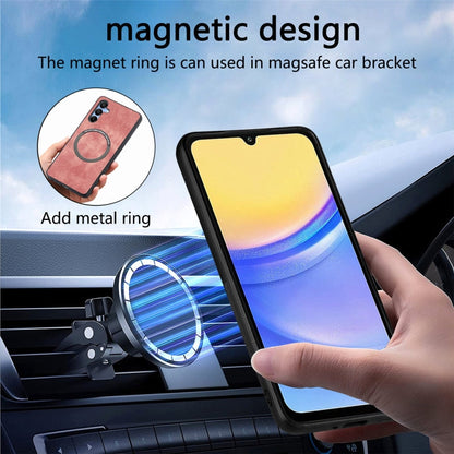 For Galaxy A25 5G CaseNeo MagSafe RFID Anti-theft Retro Leather Phone Case(Pink)