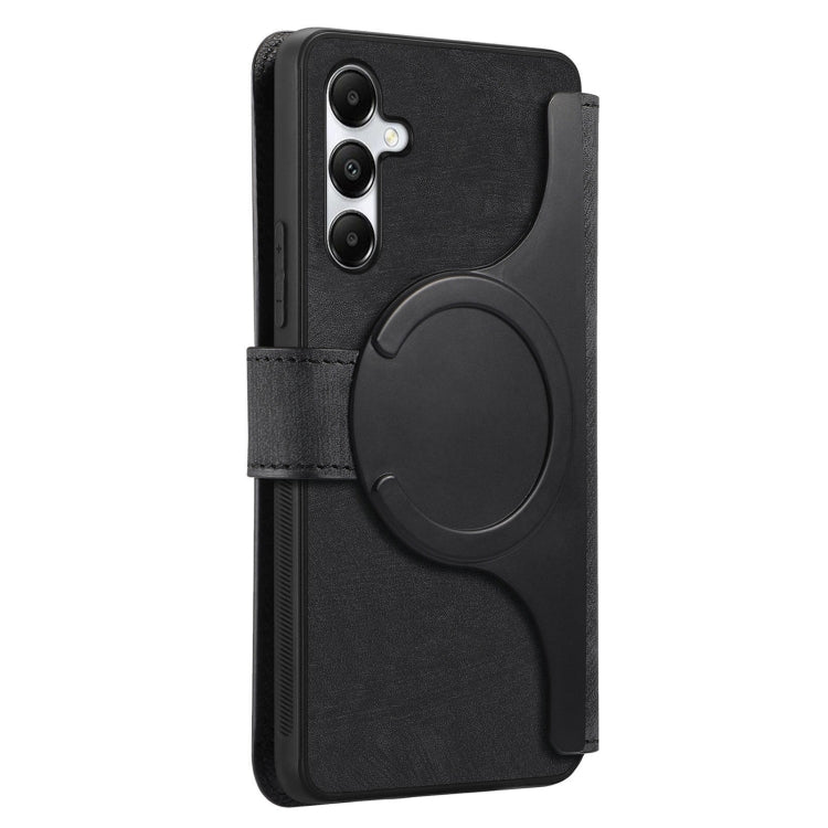 For Galaxy A05s CaseNeo MagSafe RFID Anti-theft Retro Leather Phone Case(Black)