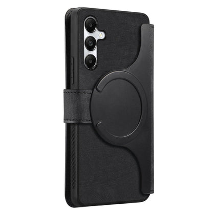 For Galaxy A05s CaseNeo MagSafe RFID Anti-theft Retro Leather Phone Case(Black)