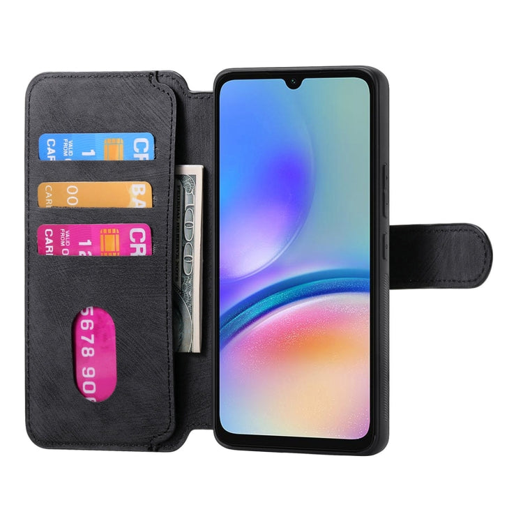 For Galaxy A05s CaseNeo MagSafe RFID Anti-theft Retro Leather Phone Case(Black)