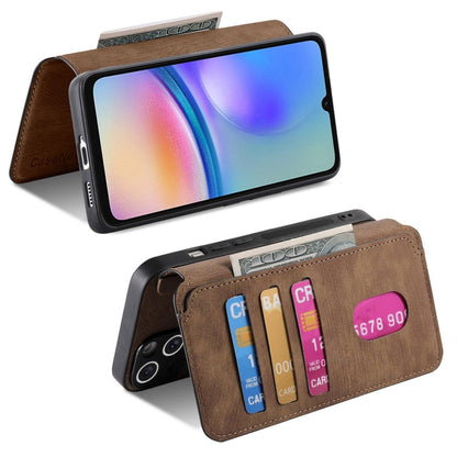 For Galaxy A05s CaseNeo MagSafe RFID Anti-theft Retro Leather Phone Case(Brown)