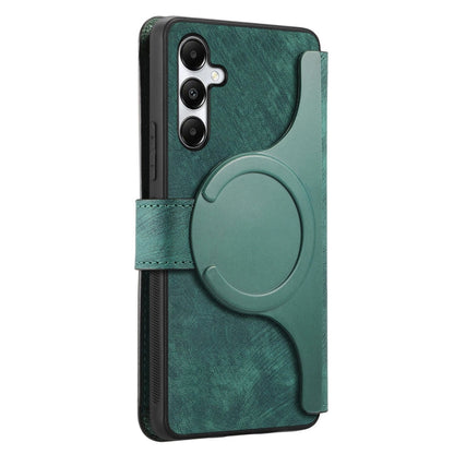 For Galaxy A05s CaseNeo MagSafe RFID Anti-theft Retro Leather Phone Case(Green)