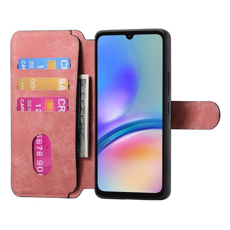 For Galaxy A05s CaseNeo MagSafe RFID Anti-theft Retro Leather Phone Case(Pink)