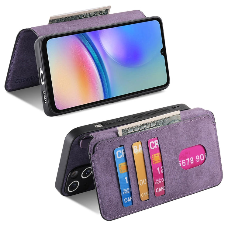 For Galaxy A05s CaseNeo MagSafe RFID Anti-theft Retro Leather Phone Case(Purple)